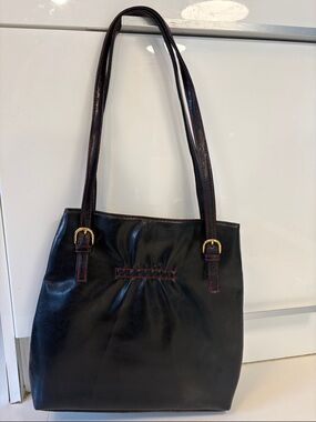 Vintage Y2K Victoria’s Secret Black Purse with Red Stitching